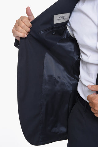 CC COLLECTION Virgin-wool RESET Single-breasted Suit with Notched Lapel