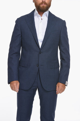 2 Button ACADEMY Suit with Gingham Motif