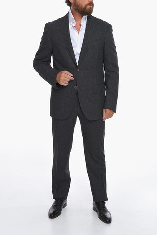 Wool-and-Silk Suit ACADEMY SOFT with Flap Pockets