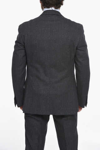 Wool-and-Silk Suit ACADEMY SOFT with Flap Pockets
