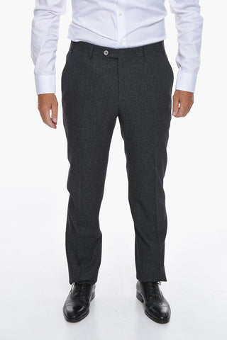 Wool-and-Silk Suit ACADEMY SOFT with Flap Pockets