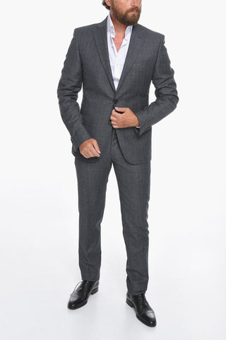 CC COLLECTION Virgin-wool RESET Single-breasted Suit with Notched Lapel
