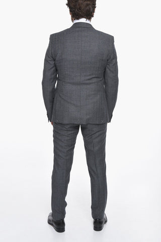 CC COLLECTION Virgin-wool RESET Single-breasted Suit with Notched Lapel