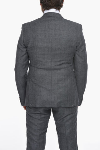 CC COLLECTION Virgin-wool RESET Single-breasted Suit with Notched Lapel