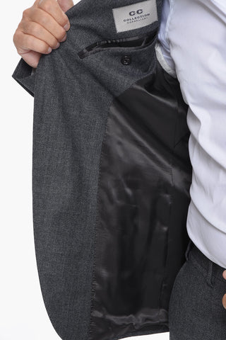 CC COLLECTION Virgin-wool RESET Single-breasted Suit with Notched Lapel