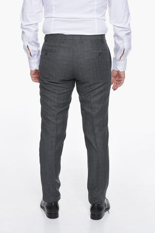 CC COLLECTION Virgin-wool RESET Single-breasted Suit with Notched Lapel