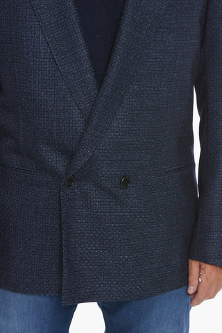 Blazer sfoderato in Tweed di Lana Vergine con Revers Classico