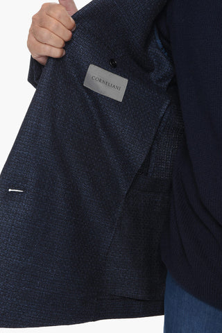 Blazer sfoderato in Tweed di Lana Vergine con Revers Classico