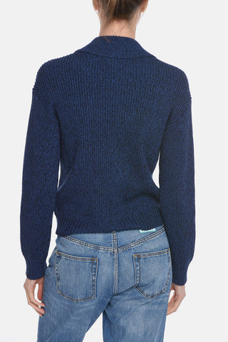 Ribbed Wool Sweater with Cut Out Detailing