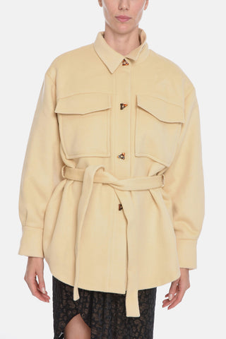 Overshirt RICHMOND in Lana con Cintura