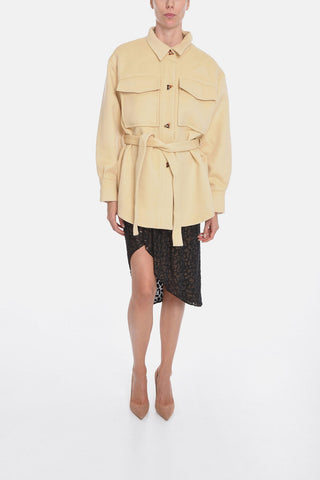 Overshirt RICHMOND in Lana con Cintura