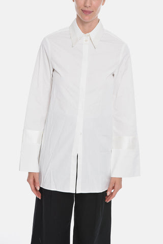 Cotton-poplin Shirt with Silk Details