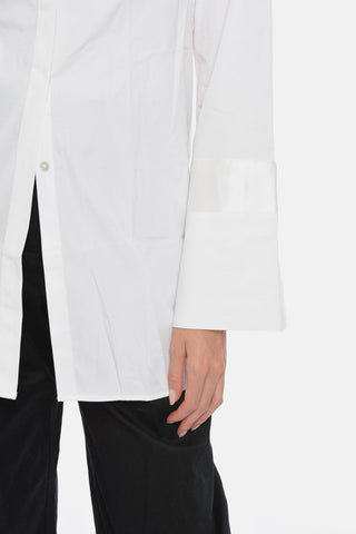 Cotton-poplin Shirt with Silk Details