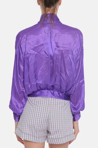 Silk-satin VICTORIA Blouse with Self-tie Detail