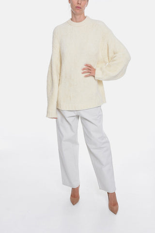 Wool-fleeced ARO Oversized Crewneck Sweater