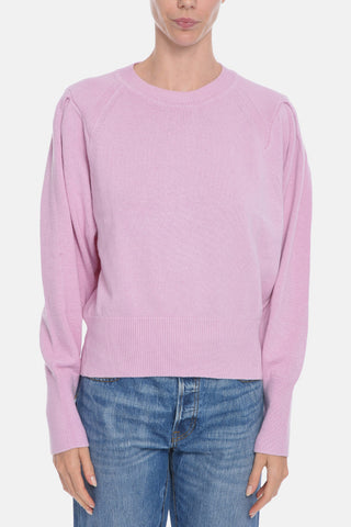 ETOILE Cotton-blend CHARLISE Crewneck Sweater with Puffed Sleeves