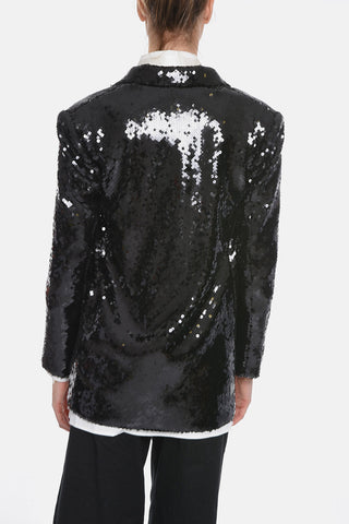 Blazer Monopetto Paillettato con Revers Classico