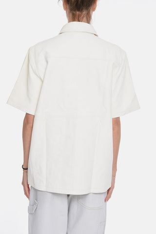 Camicia a Maniche Corte in Pelle
