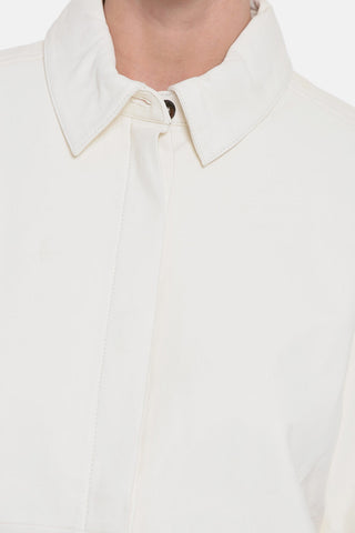 Camicia a Maniche Corte in Pelle