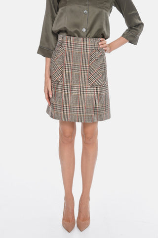 Virgin wool Jacquard Miniskirt