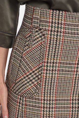 Virgin wool Jacquard Miniskirt