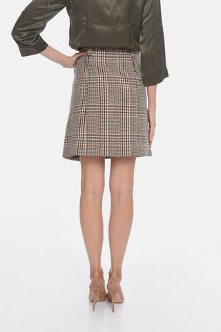 Virgin wool Jacquard Miniskirt