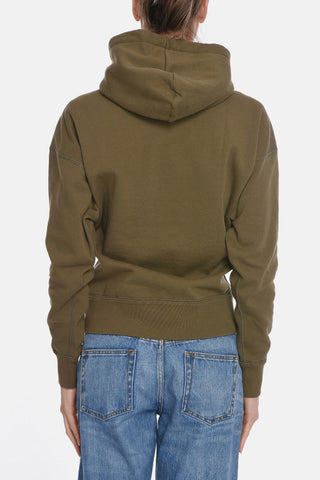 ETOILE Fleeced-cotton MANSEL Hoodie with Flocked Logo