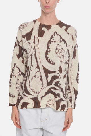 Maglia Jacquard con Stampa Paisley