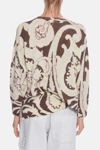 Maglia Jacquard con Stampa Paisley