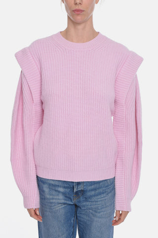 Cashmere-blend BOLTON Crewneck Sweater with Puffed Sleeves