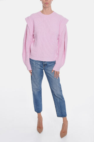 Cashmere-blend BOLTON Crewneck Sweater with Puffed Sleeves