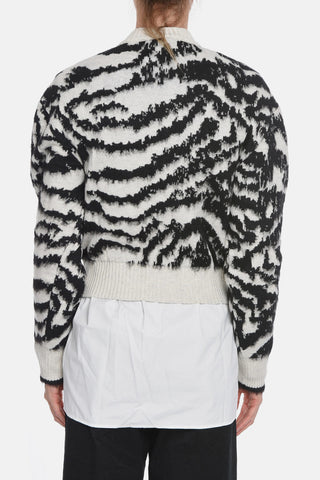 Mohair-blend Crewneck Sweater with Embroidered Logo