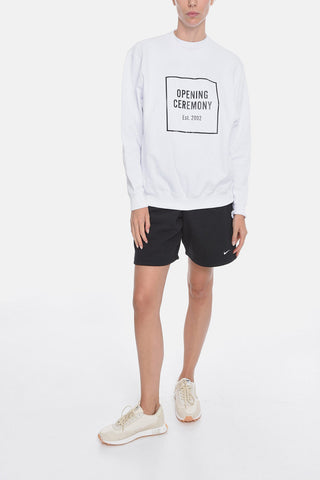 Contrasting Maxi Logo Crew-Neck Sweatshirt