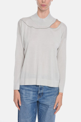 Cashmere-blend Turtleneck Sweater with Cut-out Detail