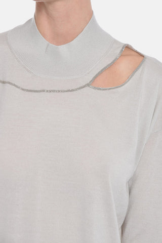 Cashmere-blend Turtleneck Sweater with Cut-out Detail