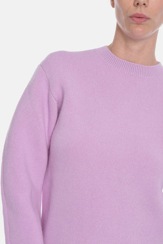 Cashmere-blend Sweather with Ribbed Trims