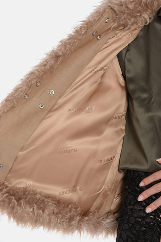 Mohair-blend LEA Furry Jacket with Oversized Silhouette