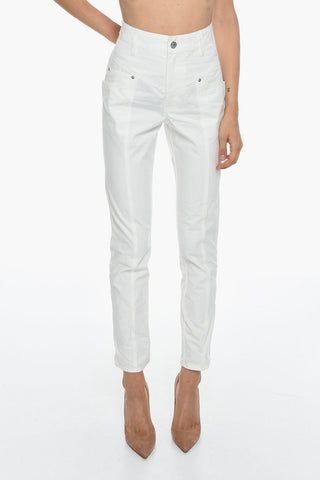 Cotton-canvas LORRIK High-waisted Pants