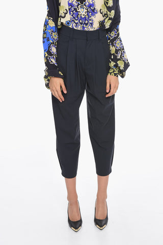 Pantaloni Baggy in Misto Lana a Due pince