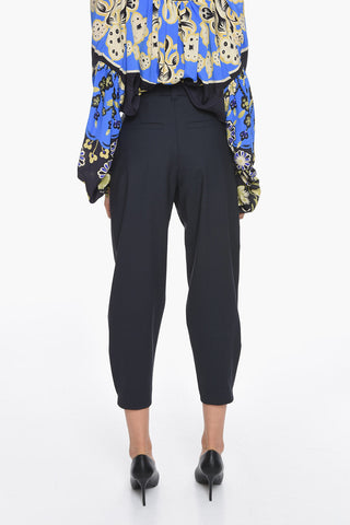 Pantaloni Baggy in Misto Lana a Due pince