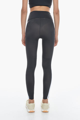 Leggings Logati con Bande Laterali a Contrasto