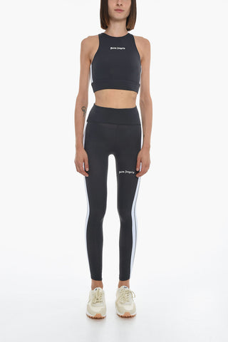 Leggings Logati con Bande Laterali a Contrasto