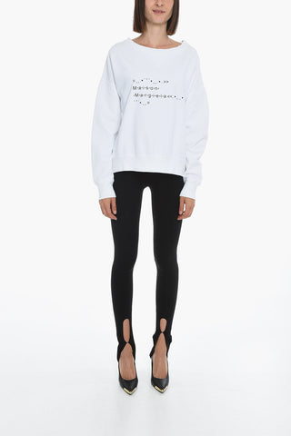 MM1 Oversized Sweatshirt with Logo Lettering