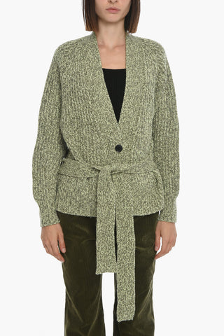 Cardigan Chunky in Lana con Cintura