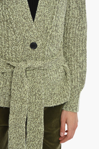 Cardigan Chunky in Lana con Cintura