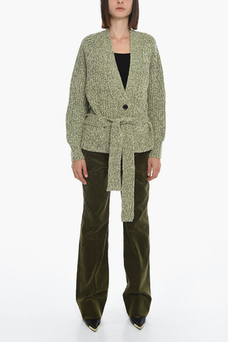 Cardigan Chunky in Lana con Cintura