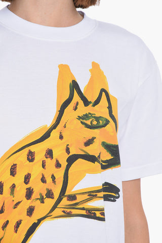Organic Cotton Crew-Neck T-shirt with Frontal Print