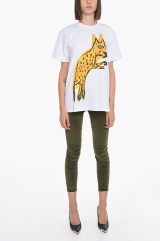Organic Cotton Crew-Neck T-shirt with Frontal Print