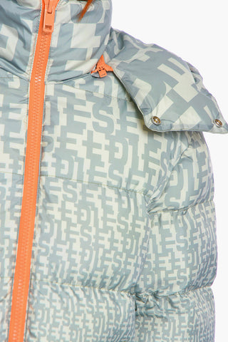 W-STEP Logoed Puffer jacket with Removable Hood