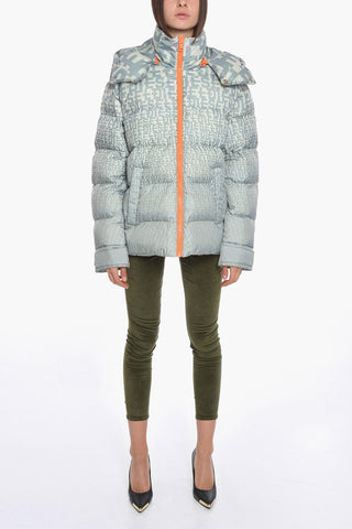 W-STEP Logoed Puffer jacket with Removable Hood